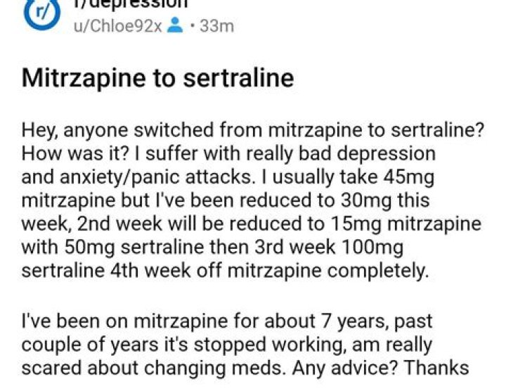 Is there any difference between Sertraline and Mirtazapine?