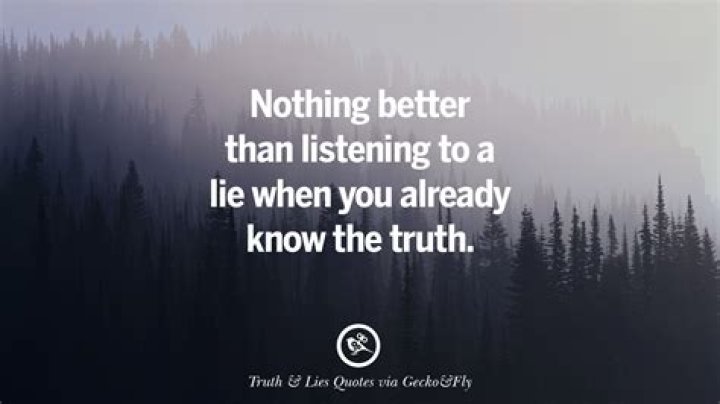Truth hurts - better to lie??