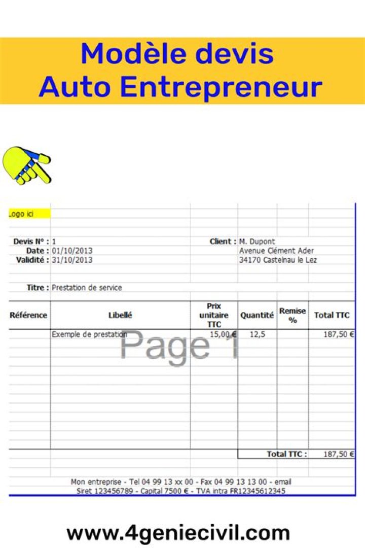 Un logiciel auto entrepreneur gratuit Excel : unique !